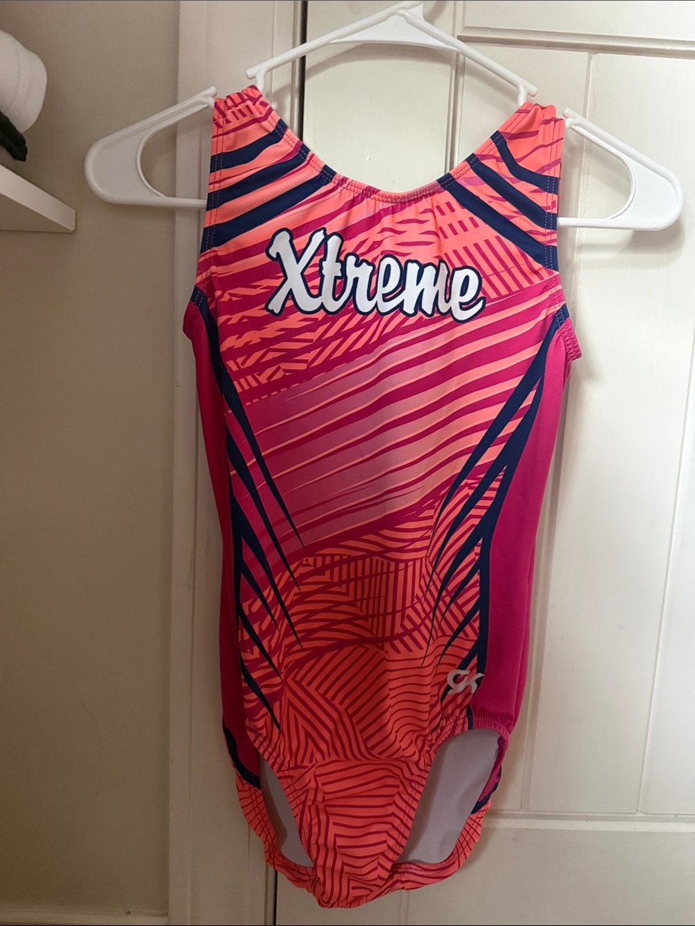 GK Girls' Pink/Coral Striped GYMNASTICS LEOTARD